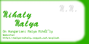 mihaly malya business card